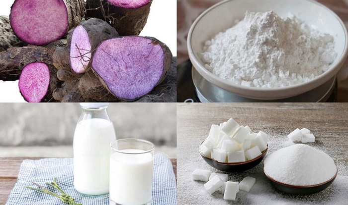 Nguyên liệu cần chuẩn bị để làm bánh khoai mỡ