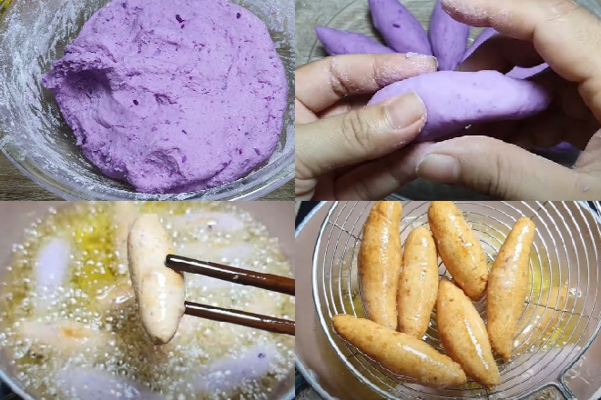 Cách làm bánh khoai mỡ chiên giòn truyền thống