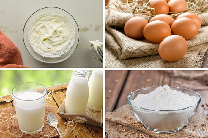 Chuẩn bị nguyên liệu làm bánh sinh nhật