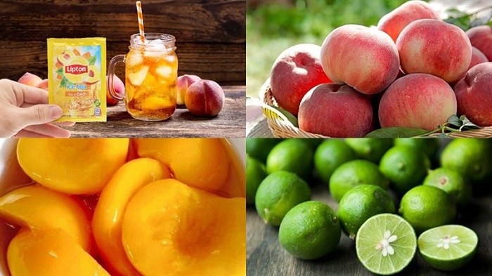 Trà đào gồm những nguyên liệu gì?